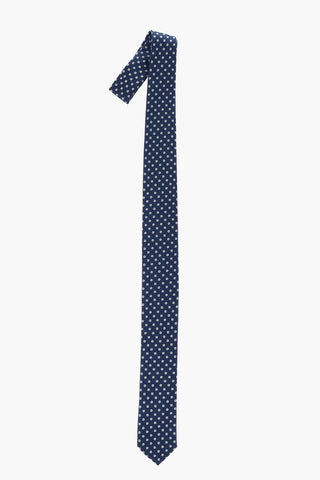 CC COLLECTION Silk Tie With Floral Embroidery