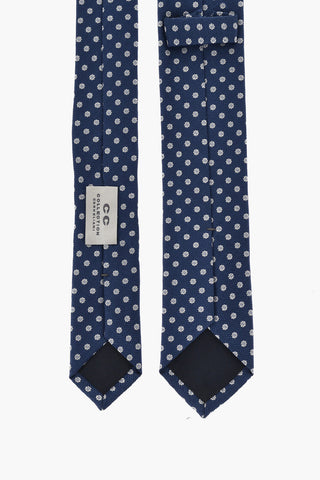 CC COLLECTION Silk Tie With Floral Embroidery