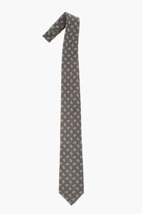 Silk Tie With Mini Paisley Print