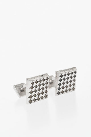 Gemelli Rettangolari in Ottone a Motivo Geometrico