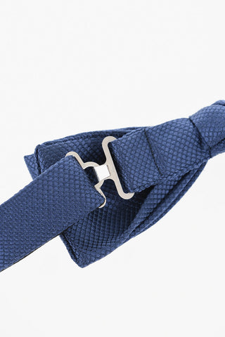 CC COLLECTION Solid-Color Silk Bow Tie