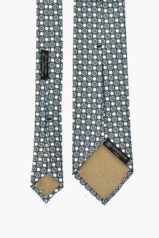 Silk Tie With Geometric Pattern