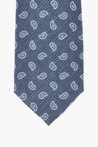 Cravatta In Seta Con Stampa Mini Paisley