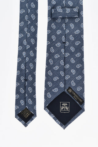 Cravatta In Seta Con Stampa Mini Paisley