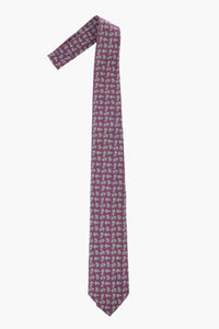 Silk Tie With Paisley Motif
