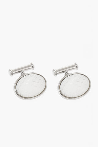 Brass Cufflinks With Pearlescent Detail
