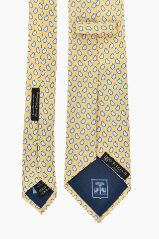Seidenkrawatte mit Mini-Paisley-Muster