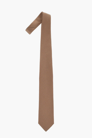 Silk Tie With Polka Dots And Micro-Checks