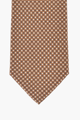 Silk Tie With Polka Dots And Micro-Checks