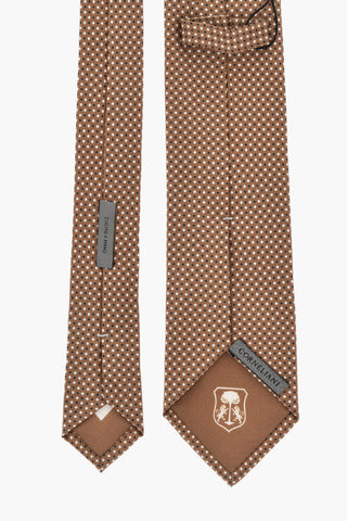 Silk Tie With Polka Dots And Micro-Checks