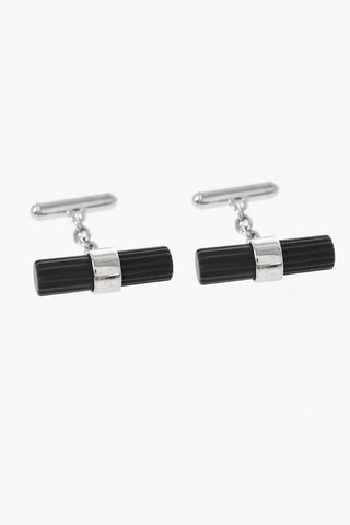 Brass Cufflinks with Contrast Detail