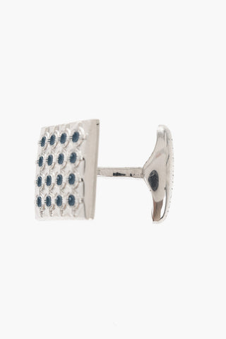 Square Brass Cufflinks with Contrast Details