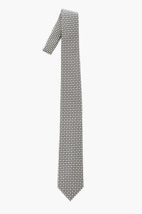 Zweifarbige Krawatte Mit Geometrischem Allover-Print