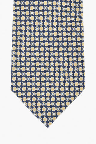 Cravatta Bicolore a Stampa Geometrico All-Over