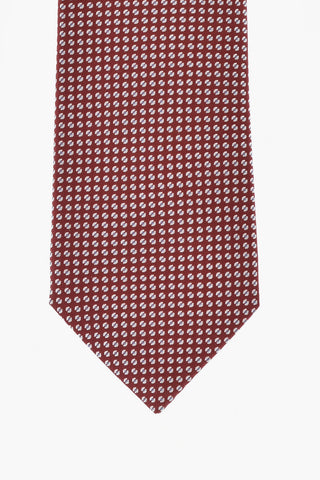 Cravatta Bicolore con Ricamo All-Over