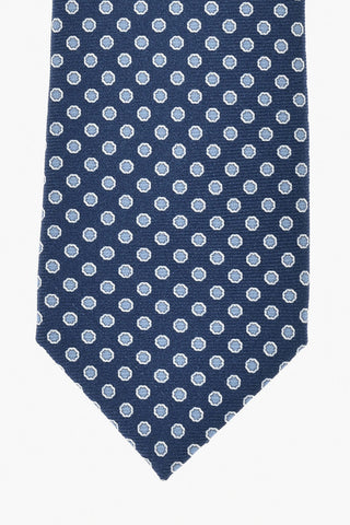Two-Tone Silk Tie With Polka Dots