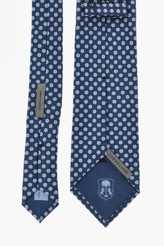 Two-Tone Silk Tie With Polka Dots