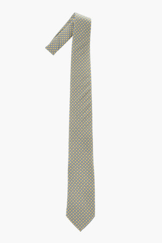 Color-Block Tie With All-Over Print
