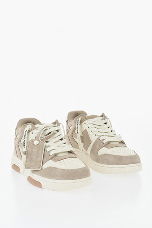 Low-Top-Sneaker aus Veloursleder zweifarbig