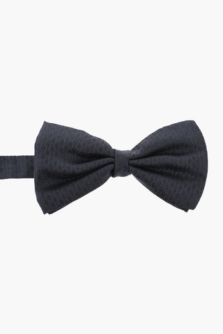 Silk Bow Tie with Tone-on-Tone Embroidery