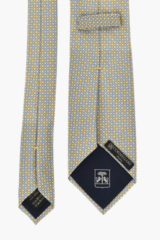 Silk Tie With Geometric Pattern