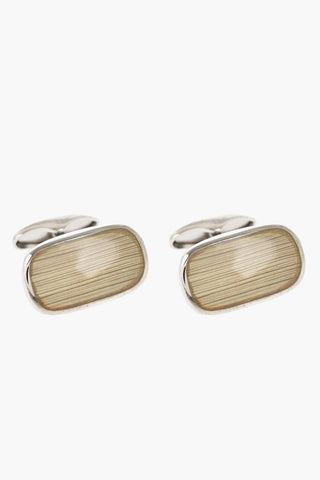 Brass Cufflinks with Pleated Detail