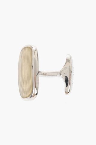 Brass Cufflinks with Pleated Detail