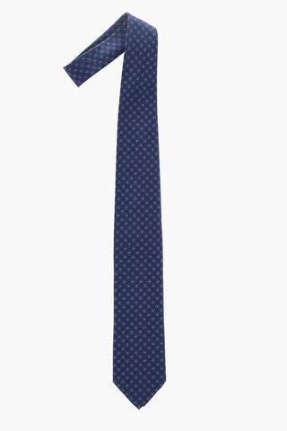 Silk Tie With Patterned Print
