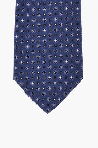 Silk Tie With Patterned Print
