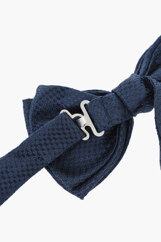 CC COLLECTION Silk Bow Tie with Tone-on-Tone Embroidery