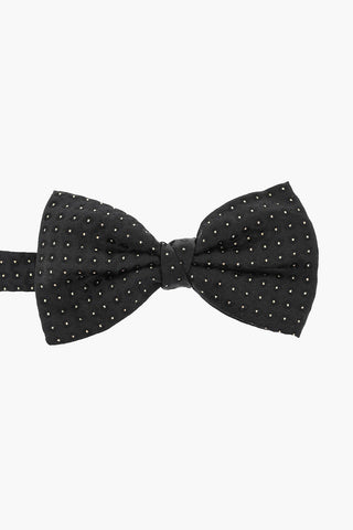 CC COLLECTION Papillon in Misto Seta a Pois Effetto Dorato