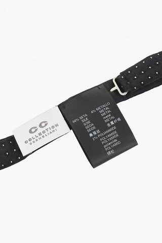 CC COLLECTION Papillon in Misto Seta a Pois Effetto Dorato