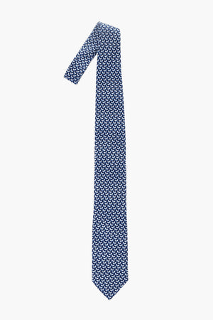 Butterfly-Print Silk Tie