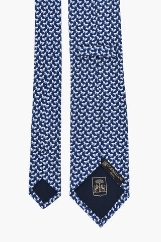 Butterfly-Print Silk Tie