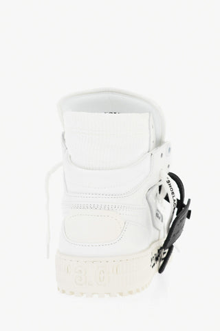 High-Top COURTSY Sneaker aus Leder mit kontrastierend besticktem Monogramm
