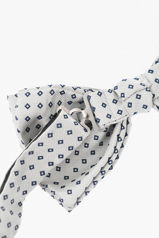 CC COLLECTION Silk Bow Tie With All-Over Diamond Embroidery