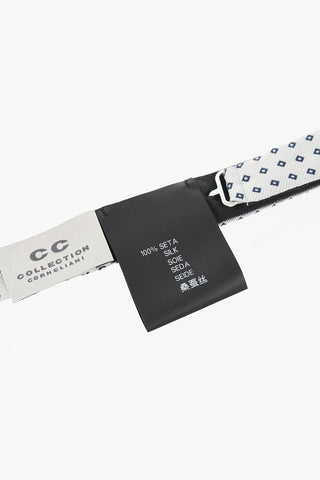CC COLLECTION Silk Bow Tie With All-Over Diamond Embroidery