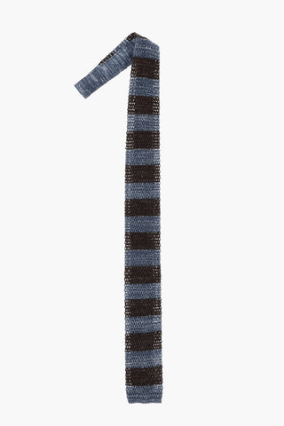 Cravatta In Seta Crochet A Righe