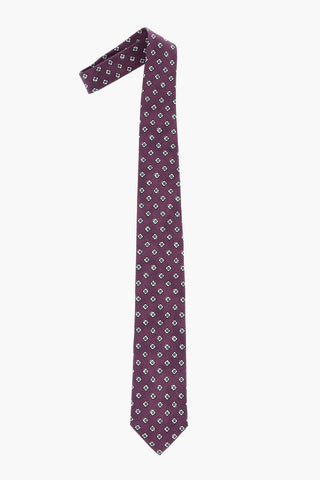 Silk Tie With All-Over Print