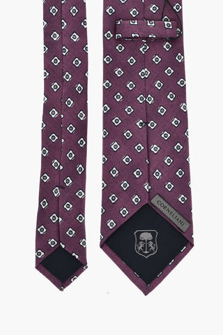 Silk Tie With All-Over Print