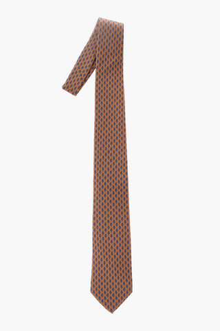 Silk Tie with All-Over Print