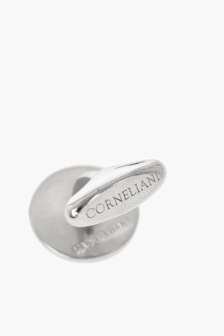 Runde Messing-Manschettenknöpfe mit floralem Design