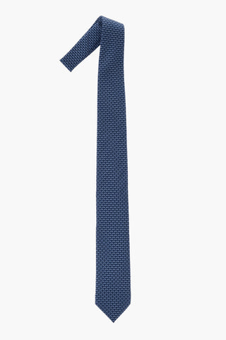 Silk Tie With All-Over Monogram