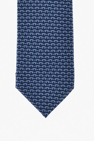Silk Tie With All-Over Monogram