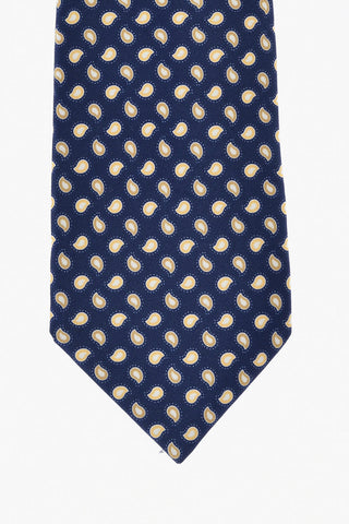 Cravatta In Seta Con Stampa Mini Paisley
