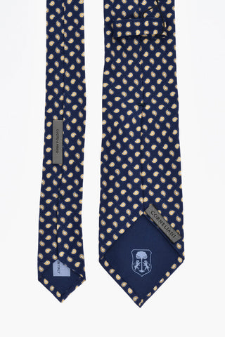 Cravatta In Seta Con Stampa Mini Paisley