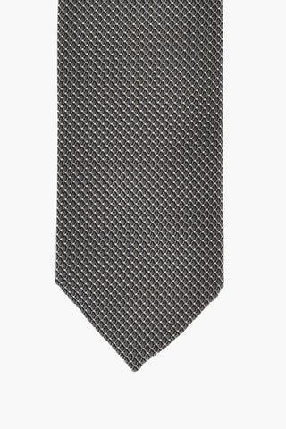 Silk Tie With Geometric Pattern