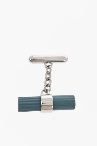 Brass Cufflinks with Contrast Detail