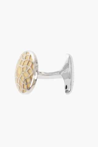 Manschettenknöpfe aus Messing mit Blumenmotiv