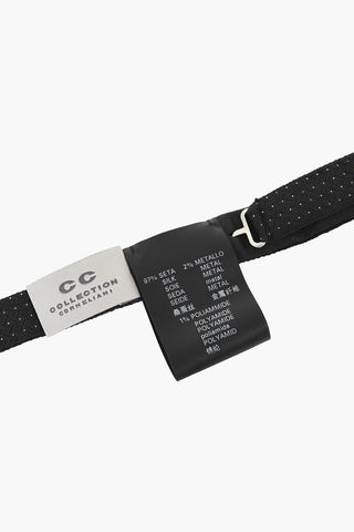 CC COLLECTION Silk Bow Tie with Micro Polka Dots